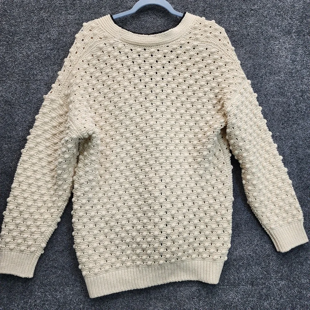 NWT FRAME The Bauble Cardigan Women's Textured Cotton Bobble Knit Sweater L